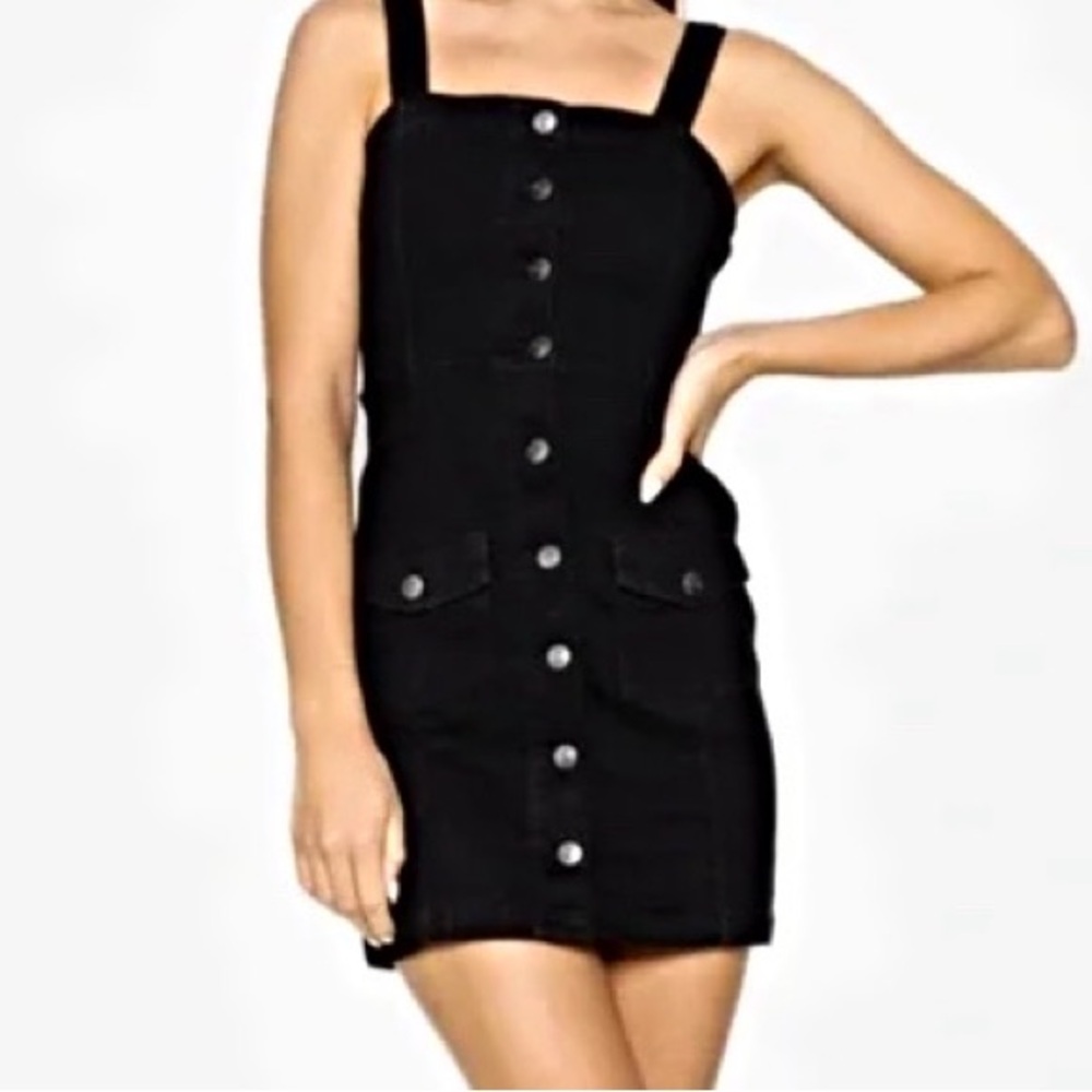H&M Divided Black Denim Dress (Never Worn)